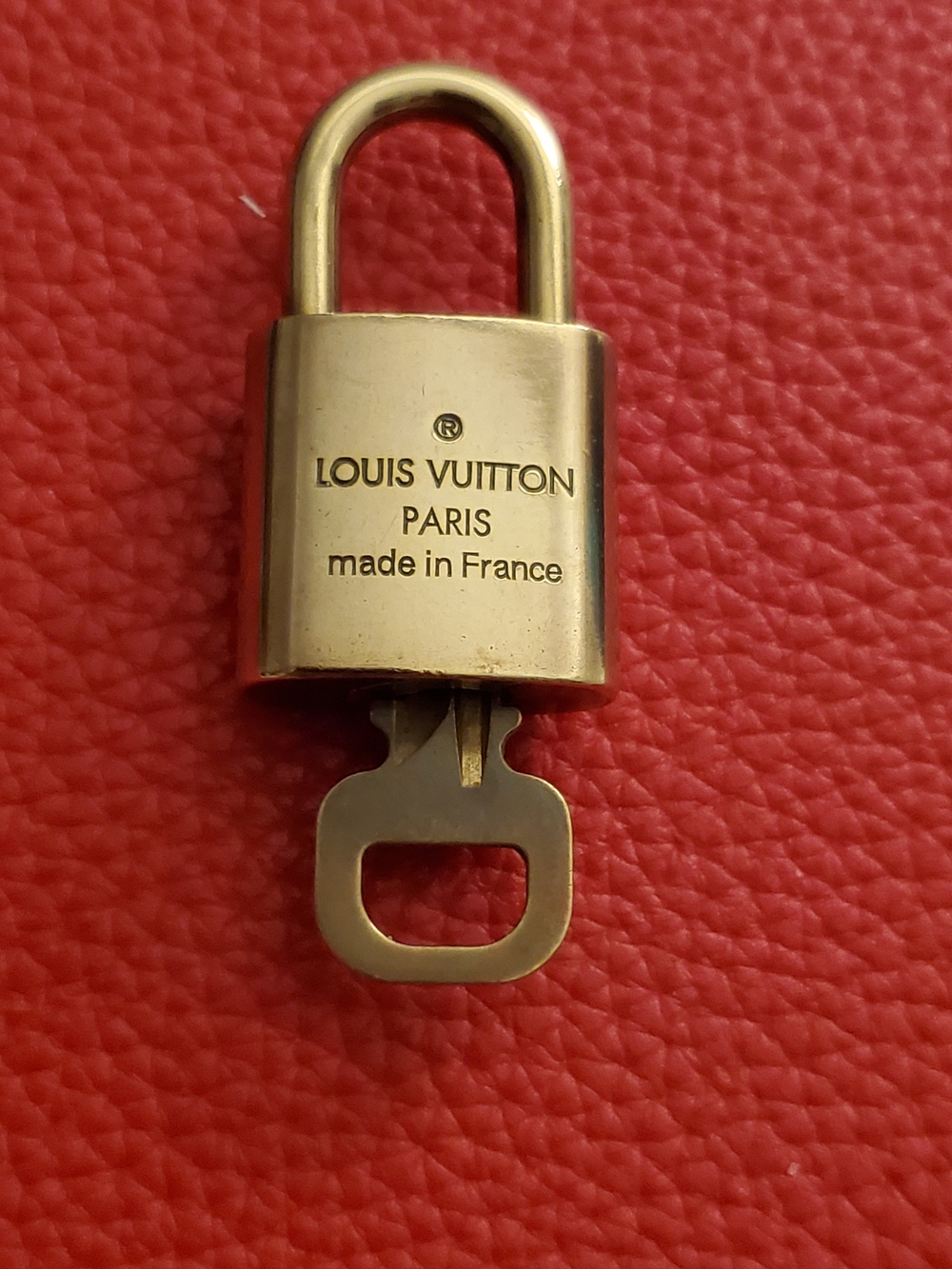 Louis Vuitton Gold Padlock with Key Speedy Alma BB